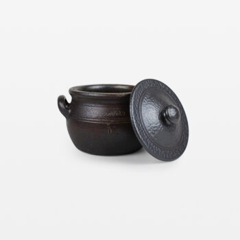 Gryta med lock från Höganäs, 1 liter.