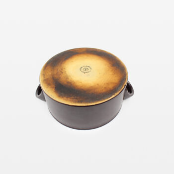 Brun Karott med lock från Gustavsberg, Stig Lindberg.