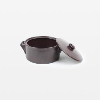 Brun Karott med lock från Gustavsberg, Stig Lindberg.